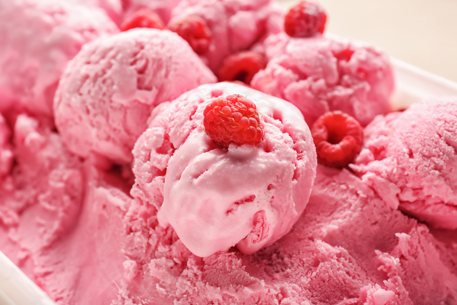Ugen is: Hindbærsorbet